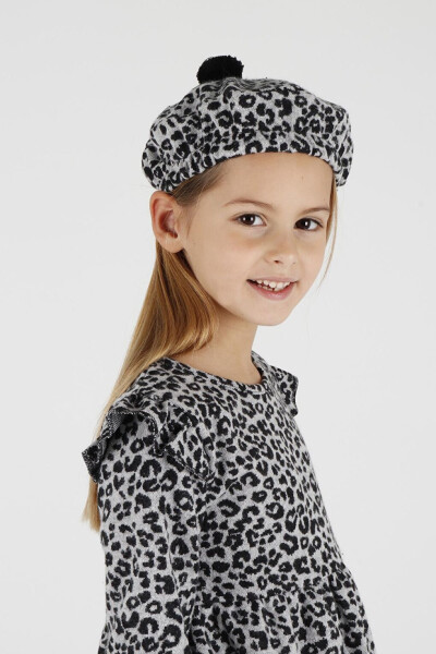 Trend Dress with Leopard Print, Ruffles and Hat for Girls Ak2401 - 11