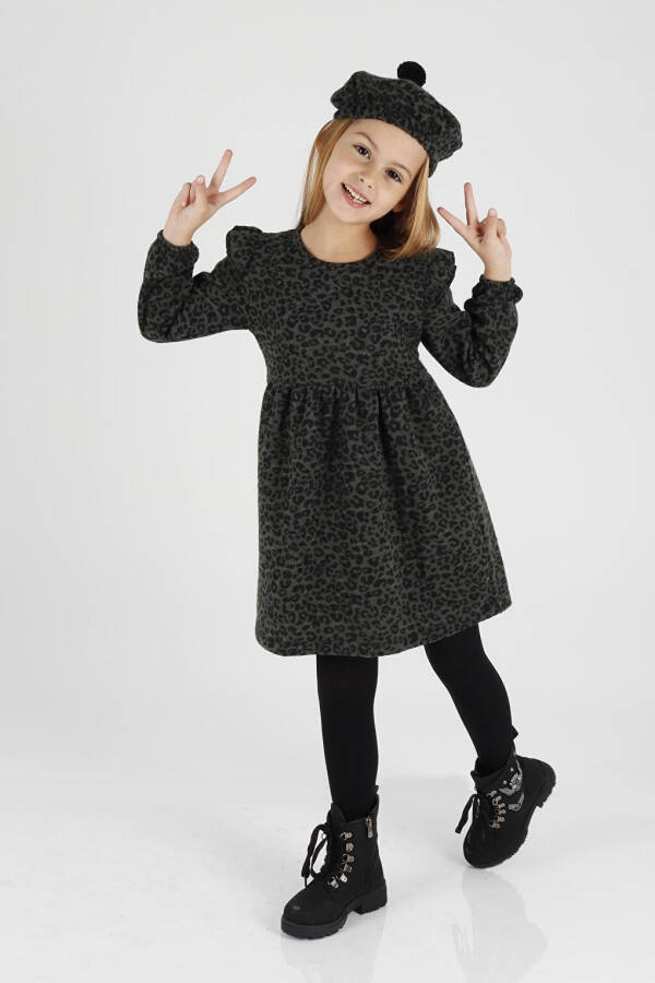 Trend Leopard Print Dress with Ruffles and Hat for Girls Ak2401 - 5