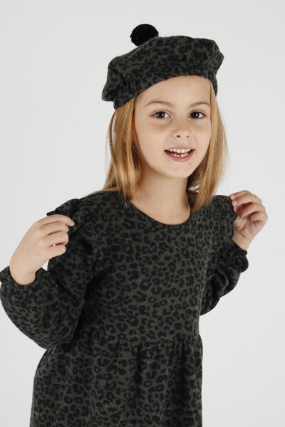 Trend Leopard Print Dress with Ruffles and Hat for Girls Ak2401 - 6