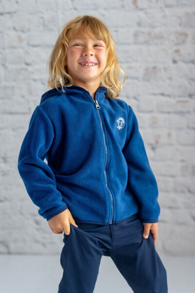 Trendless Kids Fleece Hoodie - Zippered Hooded Collar Hoodie - 2