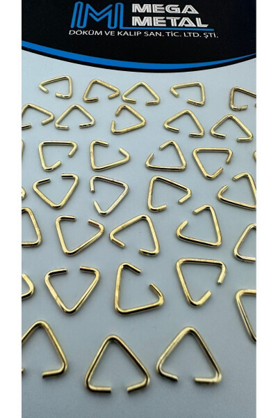 Triangle Connector Gold Color 100 Pieces macrame keychain bag accessory - 16