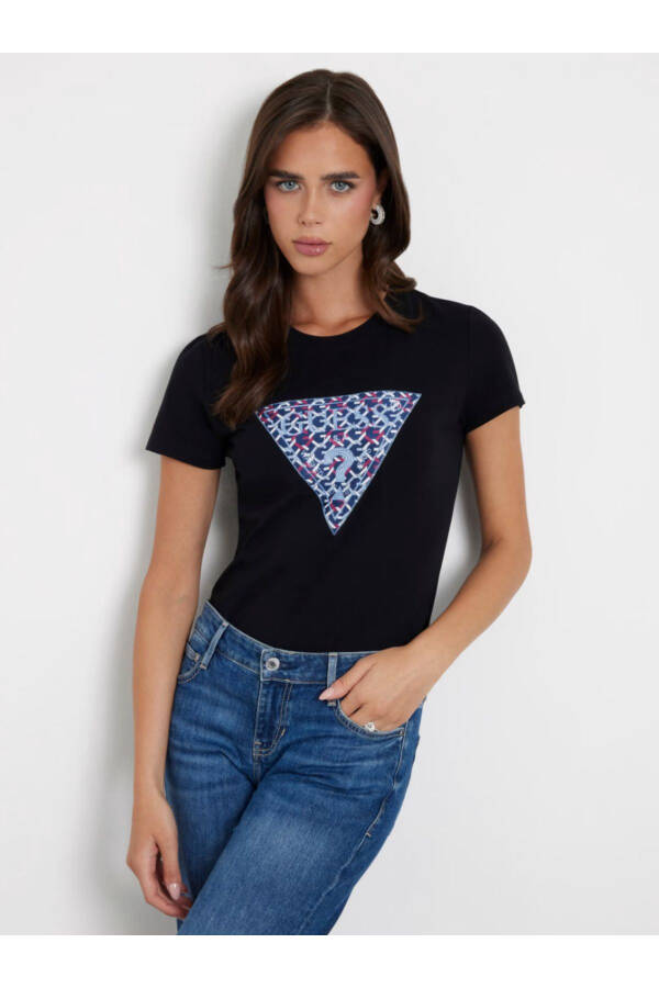 Triangle Logo Stretch T-shirt - 1