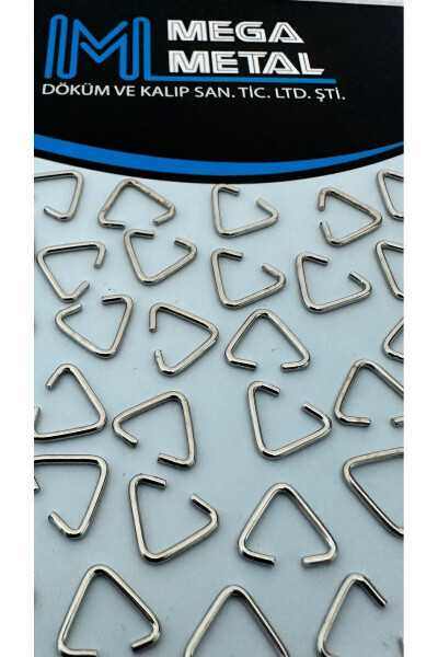 TRIANGULAR CONNECTING FITTING (100 pcs) Silver - 17