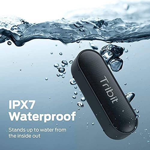 Tribit Bluetooth Karnay, XSound Go Karnay 16W Baland Ovoz va Chuqur Bass bilan, 24 soat o'ynash vaqti, IPX7 Suv o'tkazmaydigan, Bluetooth 5.0 TWS juftlashtirilgan ko'chma simsiz karnay uy va ochiq havoda (yangilangan) - 5