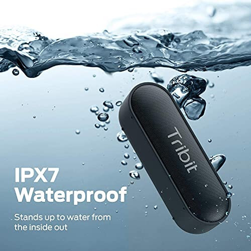 Tribit Bluetooth Speaker, XSound Go Speaker with 16W Loud Sound & Deeper Bass, 24H Playtime, IPX7 Waterproof, Bluetooth 5.0 TWS Pairing Portable Wireless Speaker for Home, Outdoor (Upgraded) - 5