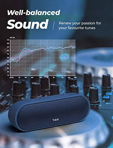 Tribit MaxSound Plus Taşınabilir Bluetooth Hoparlör, 24W Kablosuz Hoparlör Güçlü Daha Yüksek Sesle, Olağanüstü XBass, IPX7 Su Geçirmez, 20 Saat Çalma Süresi, Parti İçin 100 ft Bluetooth Menzili, Açık Hava (Mavi) - 2