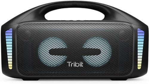 Tribit StormBox Blast Portable Speaker: 90W Loud Stereo Sound with XBass, IPX7 Waterproof Bluetooth Speaker with LED Light, PowerBank, Bluetooth 5.3&TWS, Custom EQ, 30H Playtime for Outdoor - 1