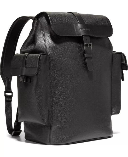 Triboro Large Leather Rucksack Bag Black - 3