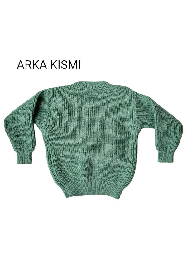 Triko Kazak Esnek Unisex Bebek Çocuk Selanik Bisiklet Yaka - 4