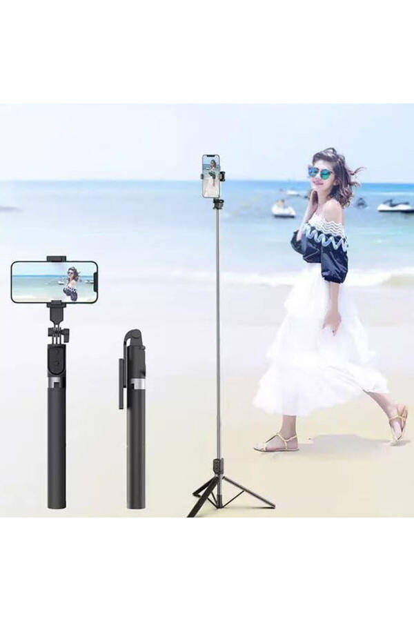 Tripod / Selfie Çubuğu K9 Bluetooth Uzaktan Kumandalı Yüksekliği Ayarlanabilir Portatif Taşınabilir - 1