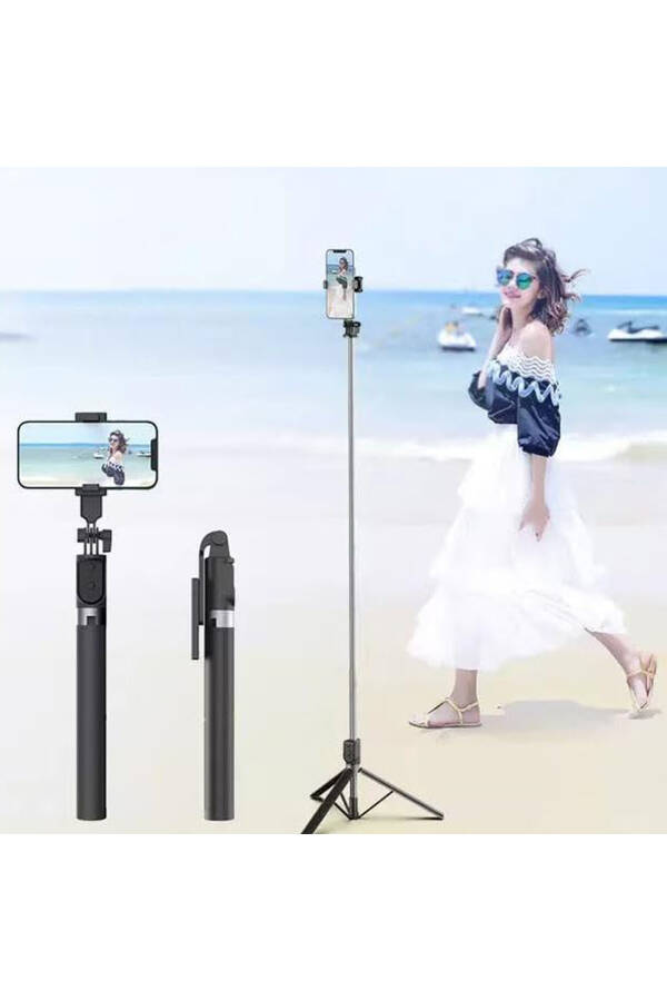 Tripod / Selfie Çubuğu K9 Bluetooth Uzaktan Kumandalı Yüksekliği Ayarlanabilir Portatif Taşınabilir - 7