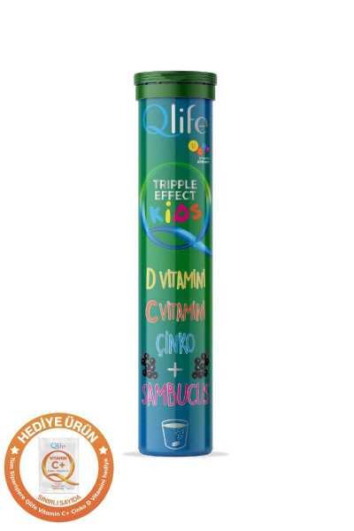 Tripple Effect Kids D Vitamini C Vitamini Çinko Sambucus 20 Efervesan Tablet - 9