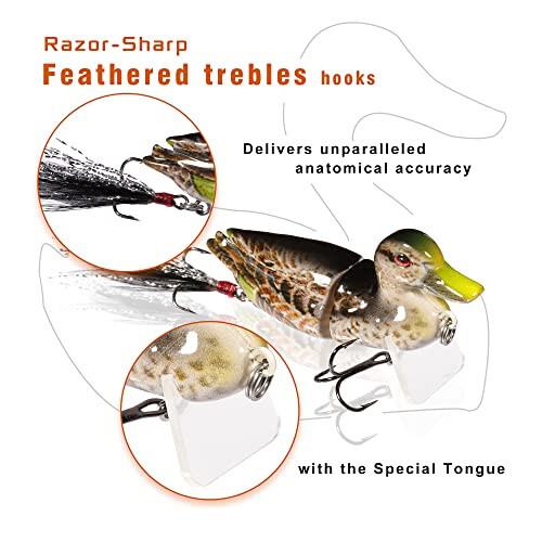 TRUSCEND Fishing Lures for Freshwater and Saltwater, Lifelike Swimbait for Bass Trout Crappie Walleye Pike, Slow Sinking Bass Fishing Lure, Must-Have Fishing Gifts for Men, Family Fishing Gear Plugs - 4