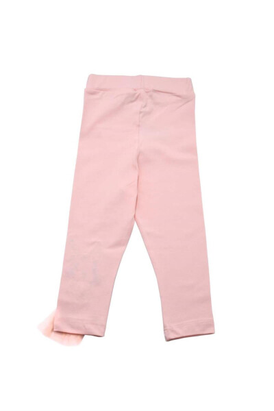 Tulle Rabbit Embroidered Baby Girl Leggings Salmon - 8