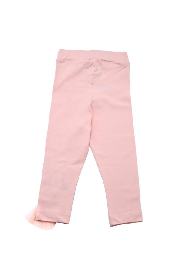 Tulle Rabbit Embroidered Baby Girl Leggings Salmon - 8