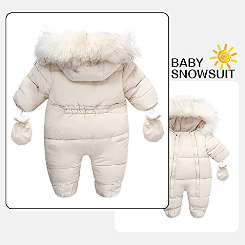 Tumaron Baby Girl Winter Snowsuit Toddler Jacket Clothes For Boy Infant Jumpsuit Hoodied - 2