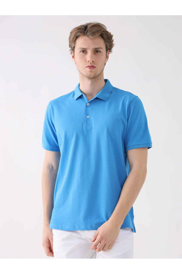 Turkuaz Slim Fit Polo Yaka Ko'ylak - 1