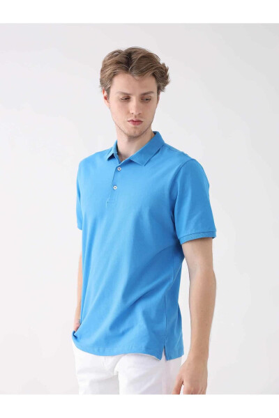 Turkuaz Slim Fit Polo Yaka Ko'ylak - 3