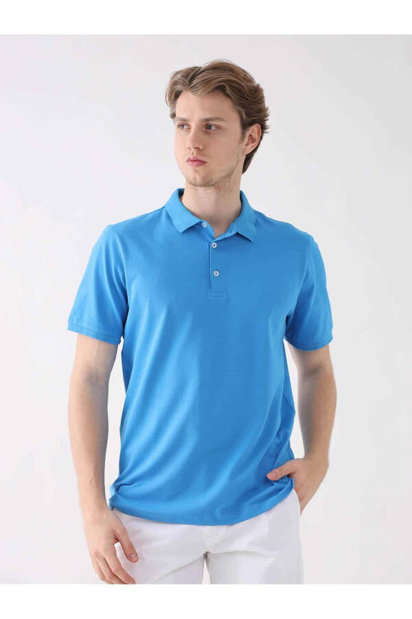 Turkuaz Slim Fit Polo Yaka Ko'ylak - 4