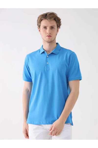 Turkuaz Slim Fit Polo Yaka Tişört - 1