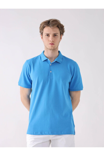 Turkuaz Slim Fit Polo Yaka Tişört - 5