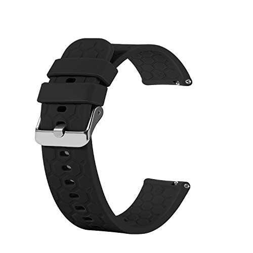 Turnwin 18mm 20mm 22mm Width Silicone Quick Release Wristband Replacement Sports Straps Bracelet Watch Band Women Men Strap with Quick Release Pins for Smartwatch - 4