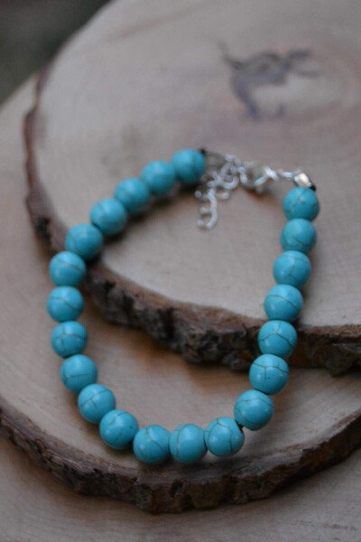 Turquoise Natural Stone Bracelet for Women - 1