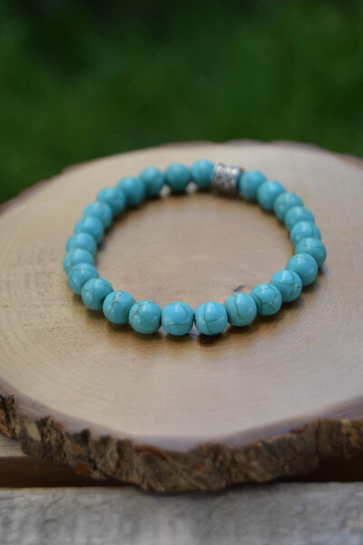 Turquoise Natural Stone Unisex Bracelet - 4