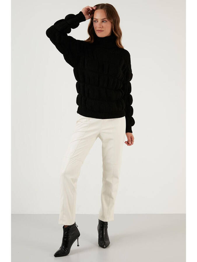 Turtleneck Ribbed Knit Sweater 4616108 - 4