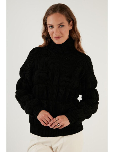 Turtleneck Ribbed Knit Sweater 4616108 - 5