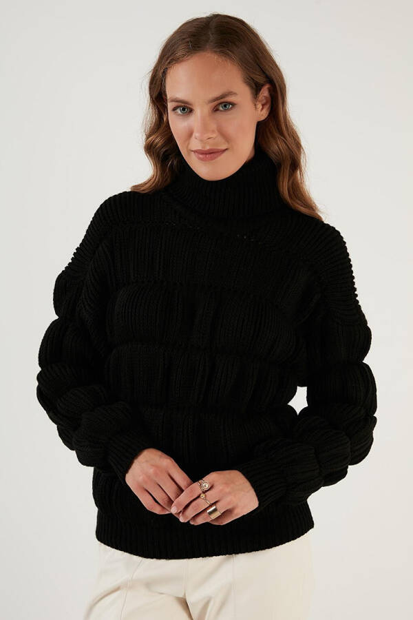 Turtleneck Ribbed Knit Sweater 4616108 - 15