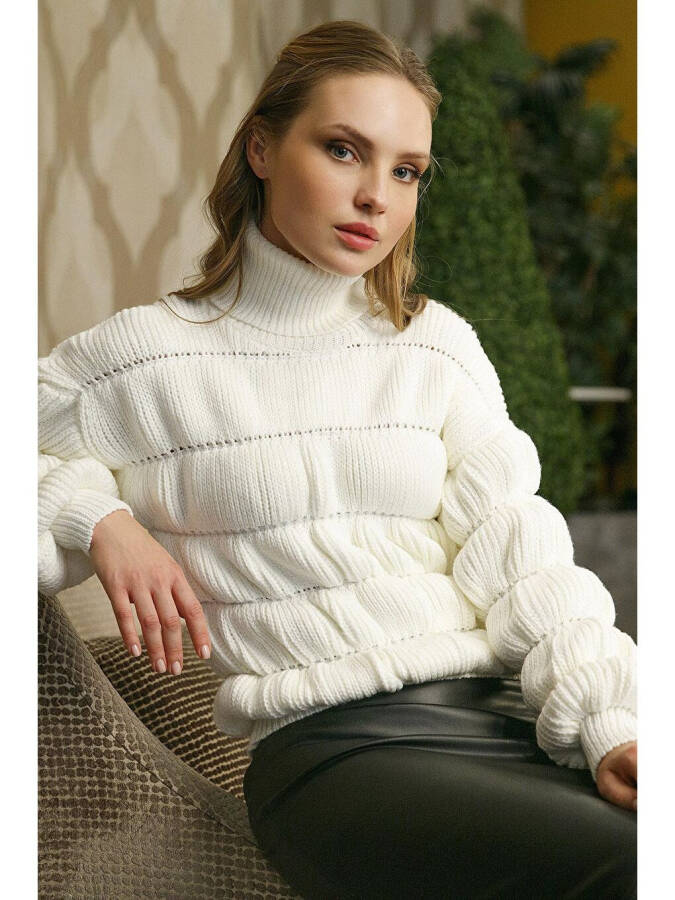 Turtleneck Ribbed Knit Sweater 4616108 - 2