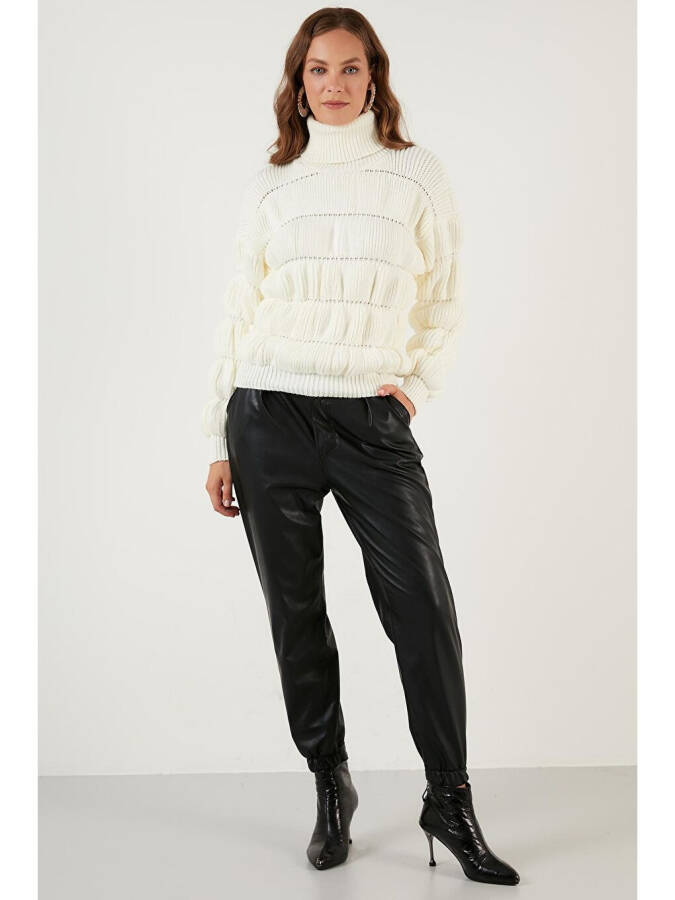 Turtleneck Ribbed Knit Sweater 4616108 - 5