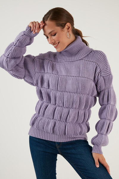 Turtleneck Ribbed Knit Sweater 4616108 - 11