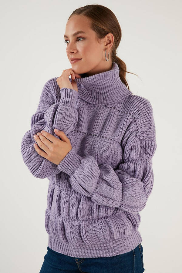 Turtleneck Ribbed Knit Sweater 4616108 - 14