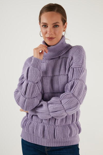 Turtleneck Ribbed Knit Sweater 4616108 - 15