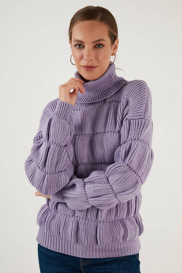 Turtleneck Ribbed Knit Sweater 4616108 - 10