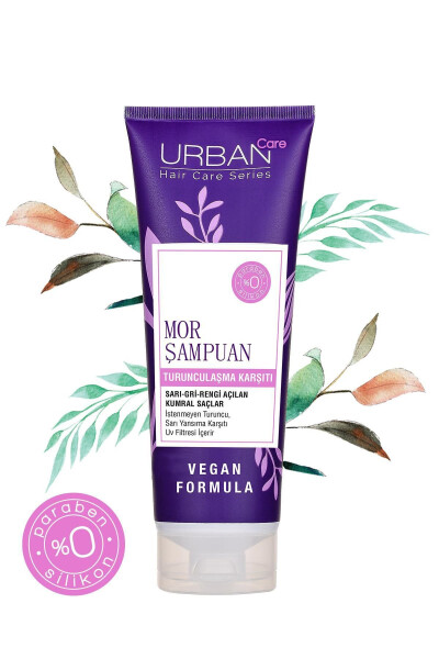 Turunculaşma Karşıtı Mor Saç Bakım Şampuanı - 250 Ml - Vegan - UV Koruma - 6