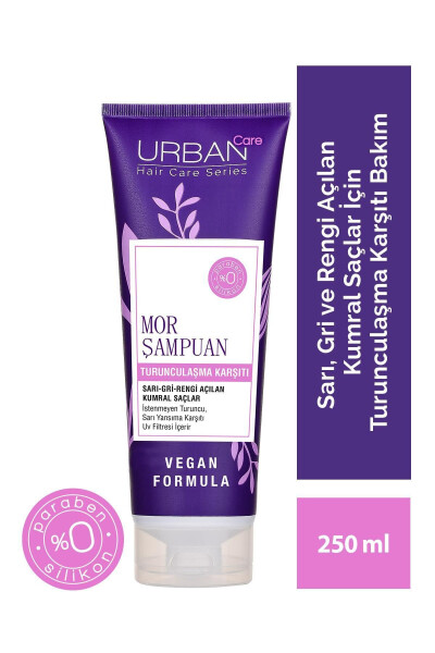 Turunculaşma Karşıtı Mor Saç Bakım Şampuanı - 250 Ml - Vegan - UV Koruma - 1