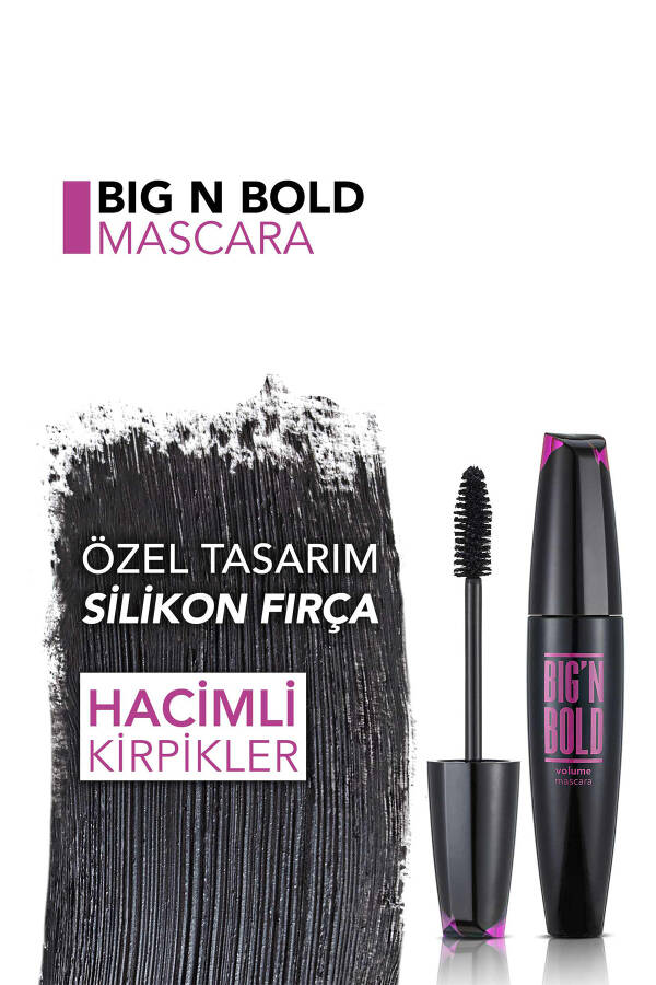 Тушь для увеличения объема (Черная) - Big N Bold Mascara - 001 - 8682536040402 - 26