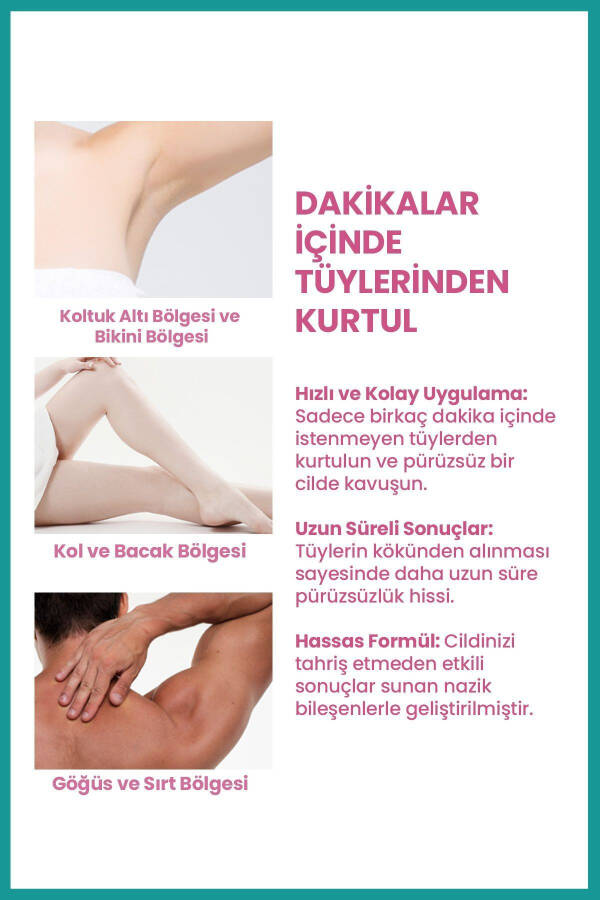 Tüy Dökücü Set | Unisex Tüy Dökücü Krem & Epilasyon Sonrası Nemlendirici & Tüy İncelten Süt - 6