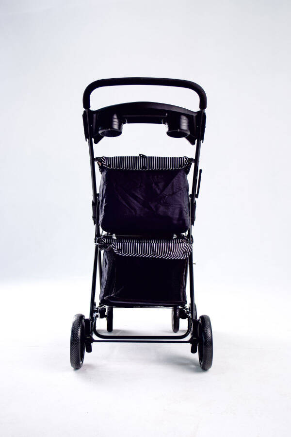 Twins Pet Stroller 51*85*100 Cm Black - 14