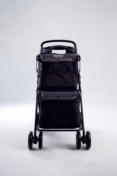 Twins Pet Stroller 51*85*100 Cm Black - 16