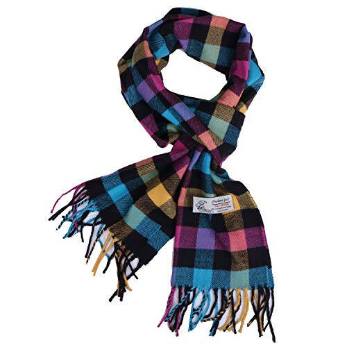 TZ Promise Herringbone Houndstooth Checked Pattern Cashmere Feel Classic Soft Luxurious Winter Scarf For Men Women - 1