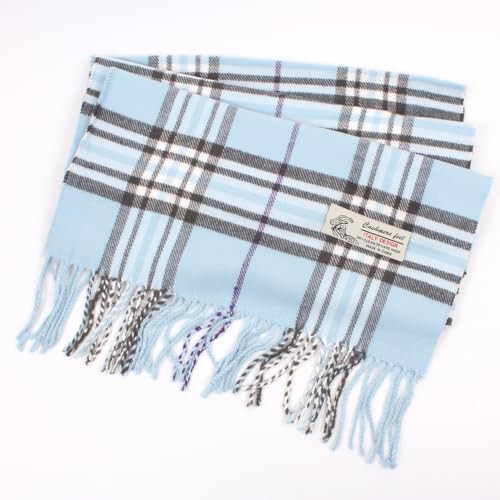 TZ Promise Plaid Cashmere Feel Classic Soft Luxurious Winter Scarf For Men Women - 3