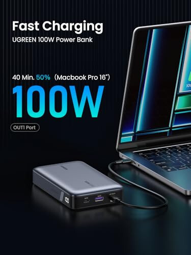 UGREEN 100W 20000mAh Güç Bankası Paketi 5000mAh Manyetik Güç Bankasıyla - 3