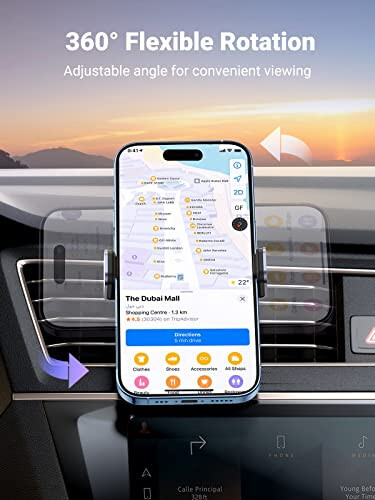 UGREEN Car Vent Phone Mount Air Vent Clip Holder Cell Phone Car Mount Phone Holder Compatible with iPhone 15 14 13 12 Pro Max Mini Plus, iPhone 11 SE XS XR 8 7 6 6S Smartphone - 7