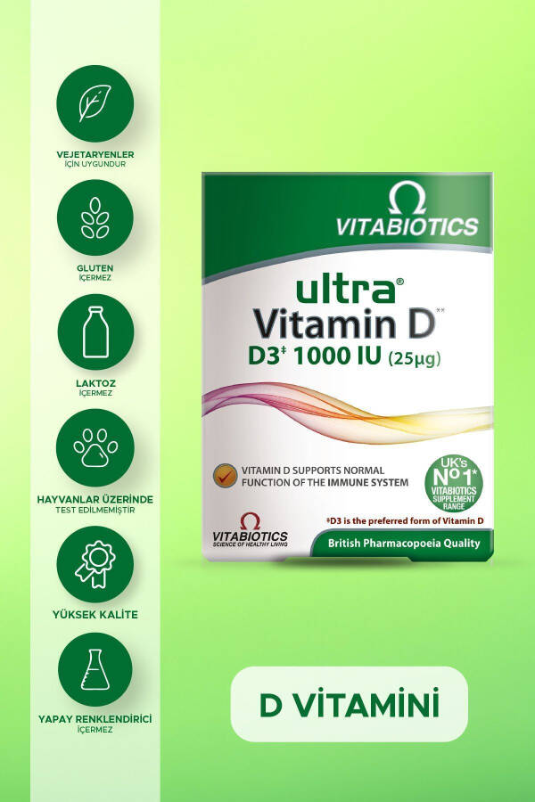 Ultra D3 Vitamini 1000 IU 96 Kapsül - 5