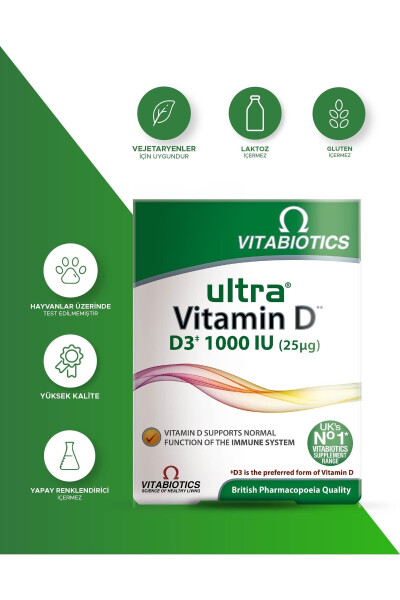 Ultra D3 Vitamini 1000 IU 96 Kapsül - 7