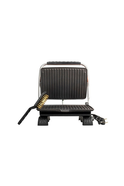 Ultra Plus Organik Temir Quyma Grill & Toaster Mashinasi Qora Grill Qo'shilmasi, Cho'tka, Yog' to'kish Idish - 8